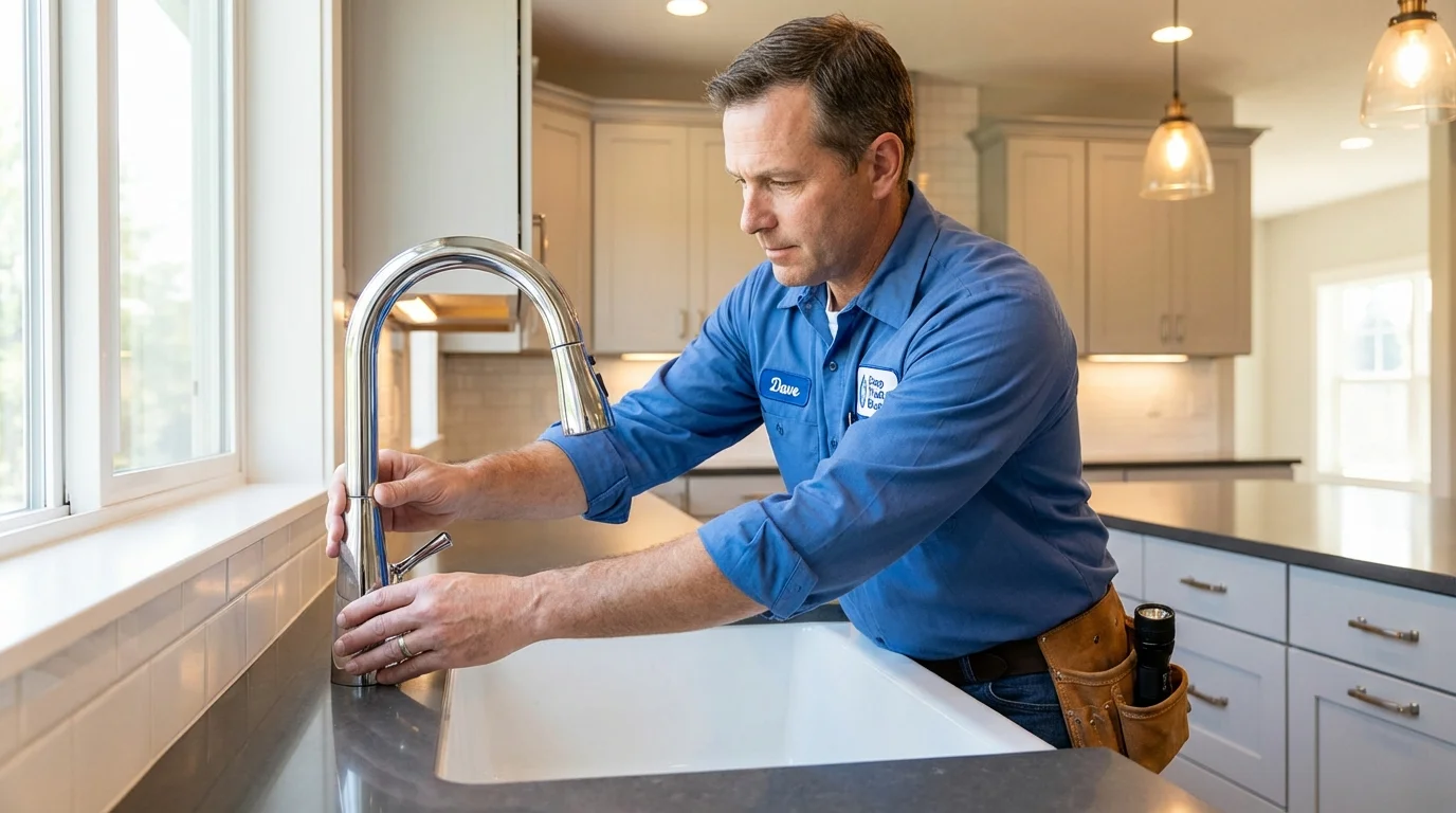 Kitchen faucet installation by Johns Plumbing LLC in Adamsville