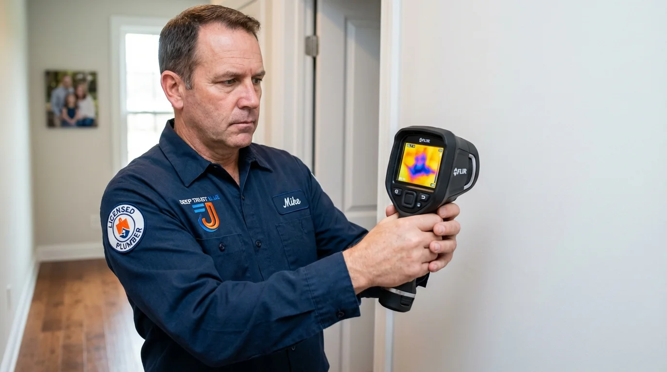 Thermal imaging leak detection by Johns Plumbing LLC in Adamsville